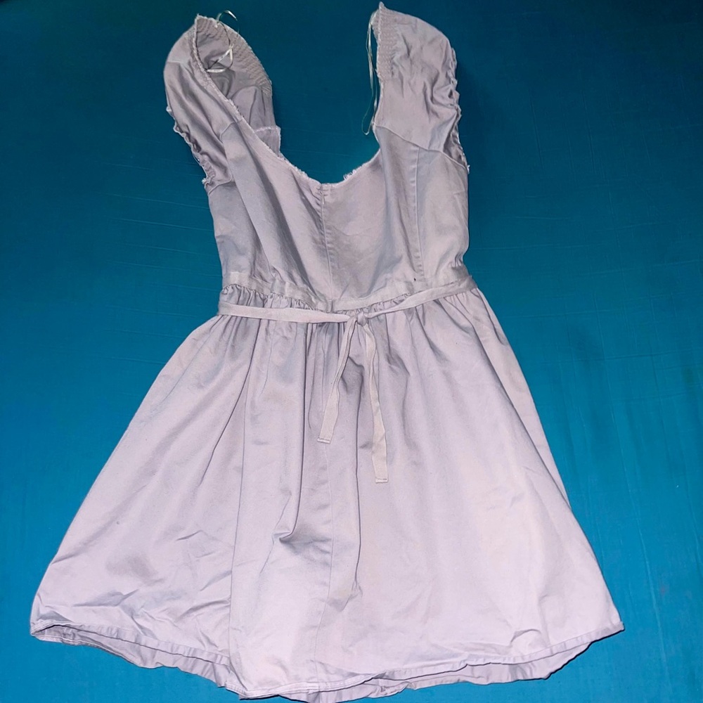 ASOS Curve Light Blue Denim Dress with Skater Flair and Tie US 18